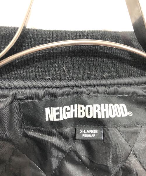 NEIGHBORHOOD（ネイバーフッド）NEIGHBORHOOD (ネイバーフッド) SUBWARE (サブウェア) 24AW STADIUM JACKET（スタジアムジャケット）242SZ49N-JKM01 / スタジャン ブラック サイズ:XLの古着・服飾アイテム