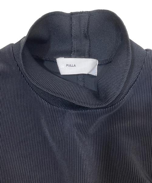 TOGA PULLA（トーガ プルラ）TOGA PULLA (トーガ プルラ) ピケジャージーロングスリーブトップス ブラック サイズ:38の古着・服飾アイテム