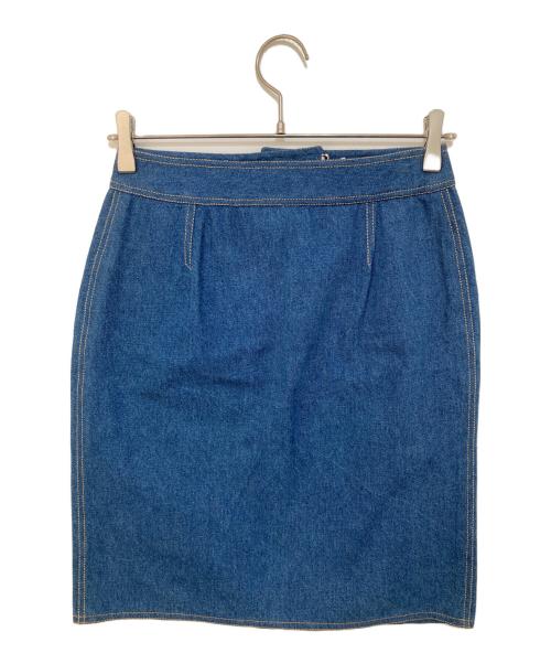 CHANEL（シャネル）CHANEL (シャネル) ココマークボタンデニムスカート インディゴ サイズ:36の古着・服飾アイテム