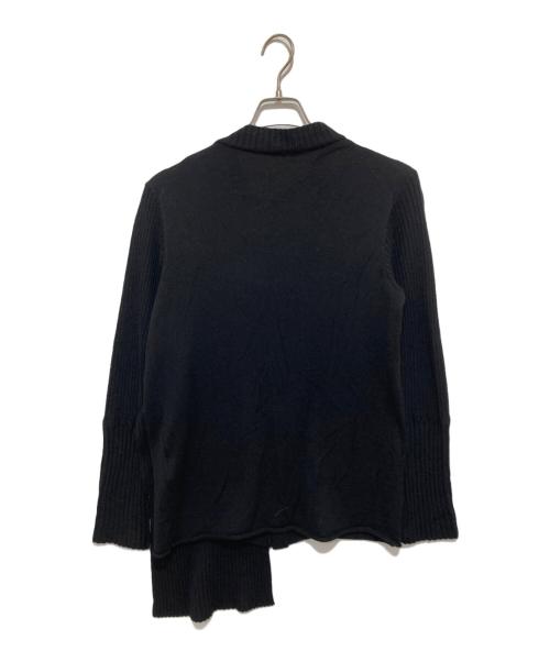 YOHJI YAMAMOTO（ヨウジヤマモト）YOHJI YAMAMOTO (ヨウジヤマモト) PLAIN RIB FRONT D CLOTH CARDIGAN　リブカーディガン　F0-K32-183 ブラック サイズ:2の古着・服飾アイテム