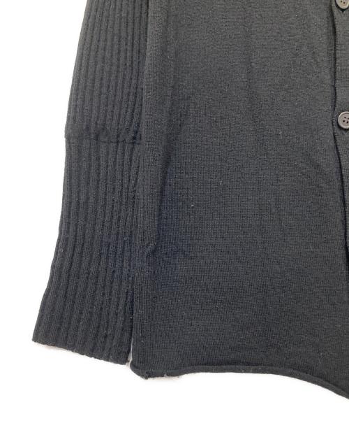 YOHJI YAMAMOTO（ヨウジヤマモト）YOHJI YAMAMOTO (ヨウジヤマモト) PLAIN RIB FRONT D CLOTH CARDIGAN　リブカーディガン　F0-K32-183 ブラック サイズ:2の古着・服飾アイテム