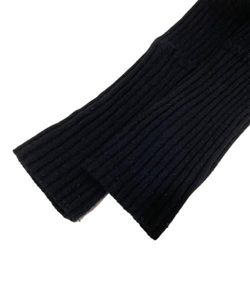 YOHJI YAMAMOTO（ヨウジヤマモト）YOHJI YAMAMOTO (ヨウジヤマモト) PLAIN RIB FRONT D CLOTH CARDIGAN　リブカーディガン　F0-K32-183 ブラック サイズ:2の古着・服飾アイテム
