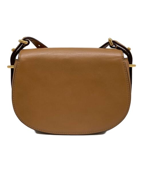 POLO RALPH LAUREN（ポロ・ラルフローレン）POLO RALPH LAUREN (ポロ・ラルフローレン) Polo IDカーフスキン サドル レザーバッグ ブラウンの古着・服飾アイテム