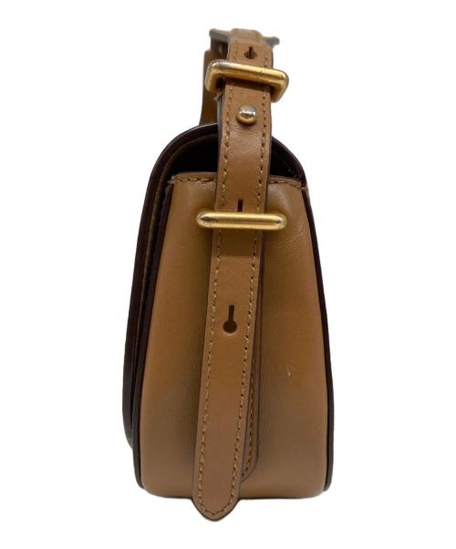 POLO RALPH LAUREN（ポロ・ラルフローレン）POLO RALPH LAUREN (ポロ・ラルフローレン) Polo IDカーフスキン サドル レザーバッグ ブラウンの古着・服飾アイテム