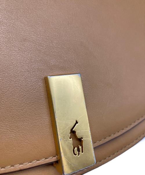 POLO RALPH LAUREN（ポロ・ラルフローレン）POLO RALPH LAUREN (ポロ・ラルフローレン) Polo IDカーフスキン サドル レザーバッグ ブラウンの古着・服飾アイテム