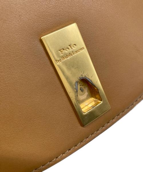 POLO RALPH LAUREN（ポロ・ラルフローレン）POLO RALPH LAUREN (ポロ・ラルフローレン) Polo IDカーフスキン サドル レザーバッグ ブラウンの古着・服飾アイテム