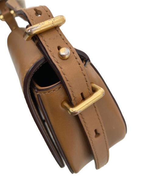 POLO RALPH LAUREN（ポロ・ラルフローレン）POLO RALPH LAUREN (ポロ・ラルフローレン) Polo IDカーフスキン サドル レザーバッグ ブラウンの古着・服飾アイテム