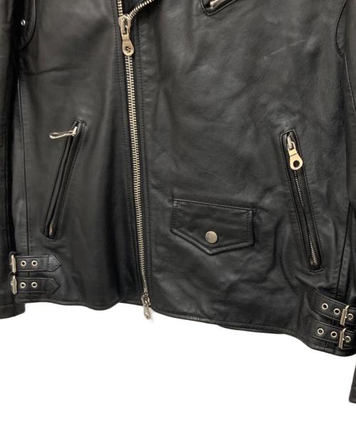 Cinquanta（チンクワンタ）Cinquanta (チンクワンタ) スタンドカラーダブルライダースジャケット ブラック サイズ:48の古着・服飾アイテム