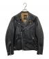 Cinquanta（チンクワンタ）の古着「スタンドカラーダブルライダースジャケット」｜ブラック