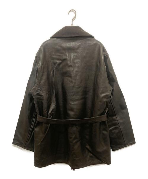 COMOLI（コモリ）COMOLI (コモリ) レザー ショールカラー 裏地アルパカコート U03-04014 ブラック サイズ:3の古着・服飾アイテム