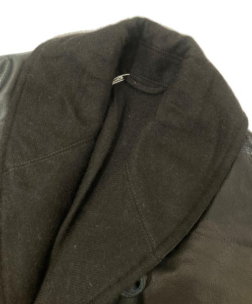 COMOLI（コモリ）COMOLI (コモリ) レザー ショールカラー 裏地アルパカコート U03-04014 ブラック サイズ:3の古着・服飾アイテム