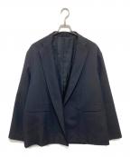 BLURHMSブラームス）の古着「Wool Surge Cardigan Jacket（ウールサージ カーディガンジャケット）BHS22F009A」｜ブラック