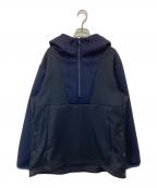 WHITE MOUNTAINEERINGホワイトマウンテ二アニング）の古着「COMBINATION ANORAK　コンビネーションアノラックパーカー　ハーフジップ　WL2273202」｜ネイビー
