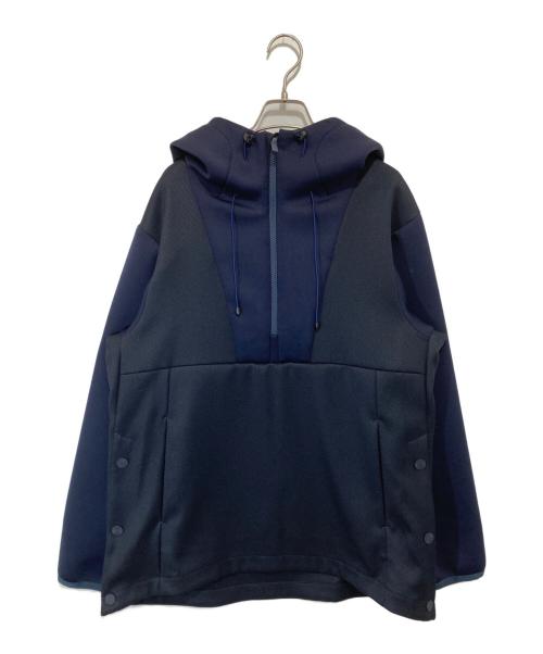 WHITE MOUNTAINEERING（ホワイトマウンテ二アニング）WHITE MOUNTAINEERING (ホワイトマウンテ二アニング) COMBINATION ANORAK　コンビネーションアノラックパーカー　ハーフジップ　WL2273202 ネイビー サイズ:XSの古着・服飾アイテム