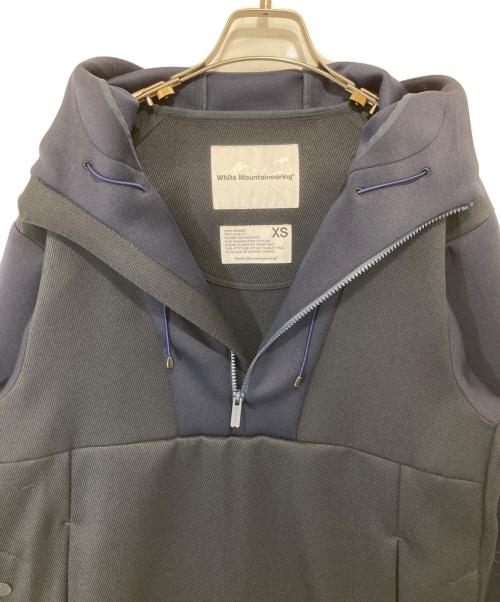 WHITE MOUNTAINEERING（ホワイトマウンテ二アニング）WHITE MOUNTAINEERING (ホワイトマウンテ二アニング) COMBINATION ANORAK　コンビネーションアノラックパーカー　ハーフジップ　WL2273202 ネイビー サイズ:XSの古着・服飾アイテム