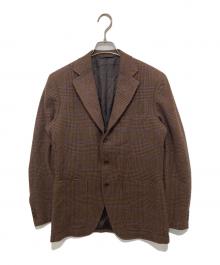 TOMORROW LAND×MARLING&EVANS（トゥモローランド）の古着「ウールツイード シングルブレステッド3Bジャケット 23AW 61-07-35-07108」｜ブラウン