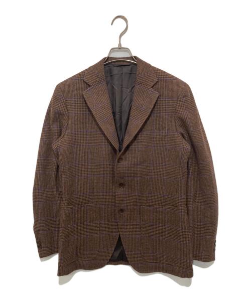 TOMORROW LAND（トゥモローランド）TOMORROW LAND (トゥモローランド) MARLING&EVANS ウールツイード シングルブレステッド3Bジャケット 23AW 61-07-35-07108 ブラウン サイズ:46の古着・服飾アイテム