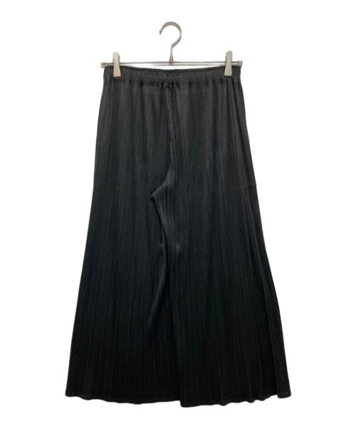 PLEATS PLEASE（プリーツプリーズ）PLEATS PLEASE (プリーツプリーズ) ワイドプリーツスリットパンツ ブラック サイズ:記載無しの古着・服飾アイテム