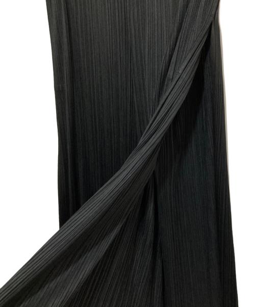 PLEATS PLEASE（プリーツプリーズ）PLEATS PLEASE (プリーツプリーズ) ワイドプリーツスリットパンツ ブラック サイズ:記載無しの古着・服飾アイテム