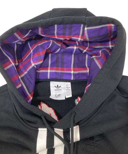 adidas（アディダス）adidas (アディダス) KORN (コーン) KORN HOODIE ブラック サイズ:2XLの古着・服飾アイテム