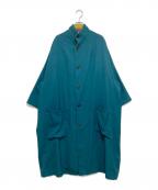 TAKESHI KOSAKA by Y’s Pink Labelタケシコサカバイワイズピンクレーベル）の古着「スタンドカラーコート」｜グリーン