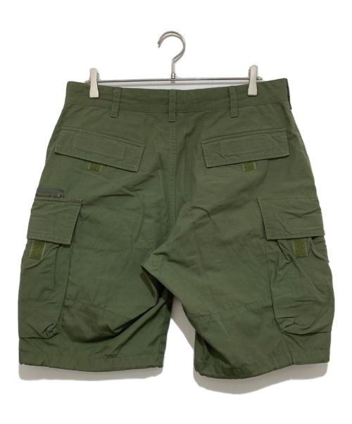 Engineered Garments（エンジニアドガーメンツ）Engineered Garments (エンジニアド ガーメンツ) Pilgrim Surf+Supply (ピルグリム サーフサプライ) BIKE SHORTS グリーン サイズ:Mの古着・服飾アイテム