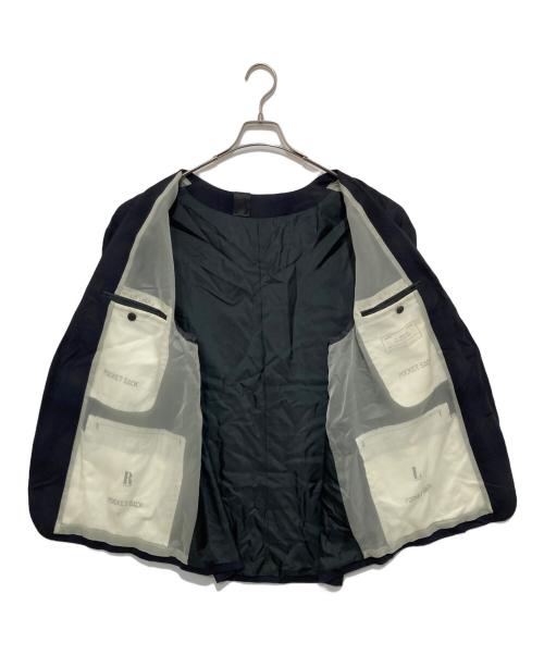 N.HOOLYWOOD（エヌ ハリウッド）N.HOOLYWOOD (エヌ ハリウッド) Compile Line COLLARLESS JACKET ネイビー サイズ:40の古着・服飾アイテム