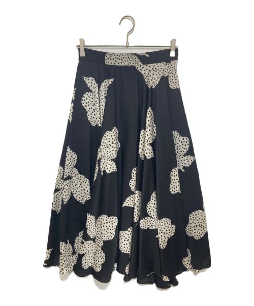 Sov.（ソブ）Sov. (ソブ) リボン柄スカート ブラック サイズ:38の古着・服飾アイテム