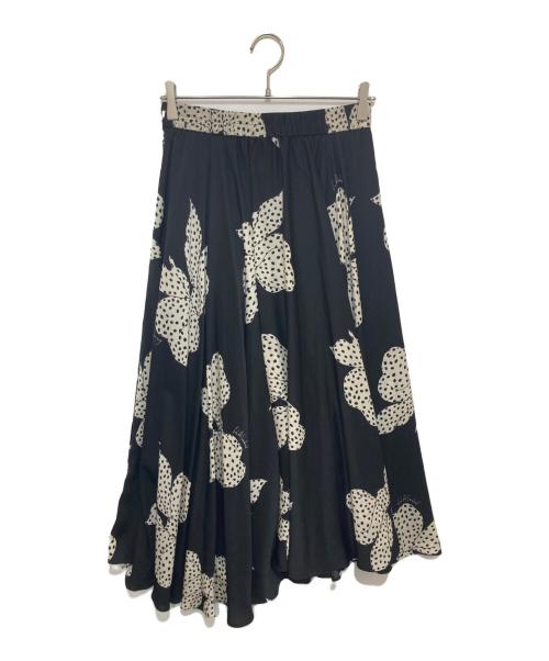 Sov.（ソブ）Sov. (ソブ) リボン柄スカート ブラック サイズ:38の古着・服飾アイテム