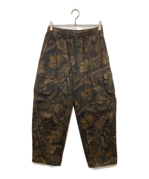 PWA（プア）PWA (プア) kompakt record bar (コンパクトレコードバー) TREECAMO 2WAY CARGO PANTS ブラウン サイズ:Mの古着・服飾アイテム