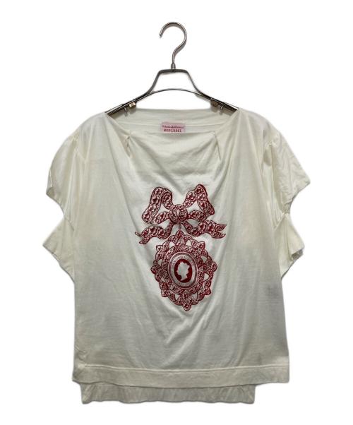 Vivienne Westwood RED LABEL（ヴィヴィアンウエストウッドレッドレーベル）Vivienne Westwood RED LABEL (ヴィヴィアンウエストウッドレッドレーベル) プリントカットソー ホワイト サイズ:2の古着・服飾アイテム
