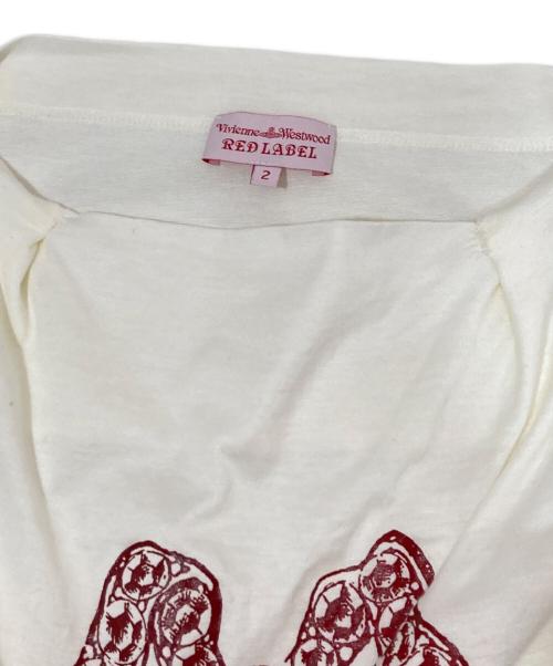 Vivienne Westwood RED LABEL（ヴィヴィアンウエストウッドレッドレーベル）Vivienne Westwood RED LABEL (ヴィヴィアンウエストウッドレッドレーベル) プリントカットソー ホワイト サイズ:2の古着・服飾アイテム