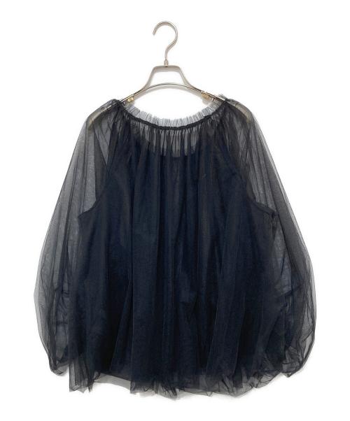 Noble（ノーブル）Noble (ノーブル) フォギーシアーチュールボリュームブラウス ブラック サイズ:記載なしの古着・服飾アイテム