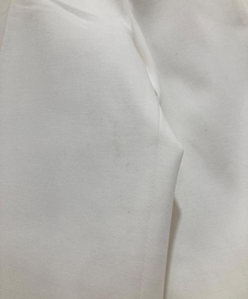 MaxMara（マックスマーラ）MaxMara (マックスマーラ) サイドアジャスター ワイドフレアパンツ ホワイト サイズ:42の古着・服飾アイテム