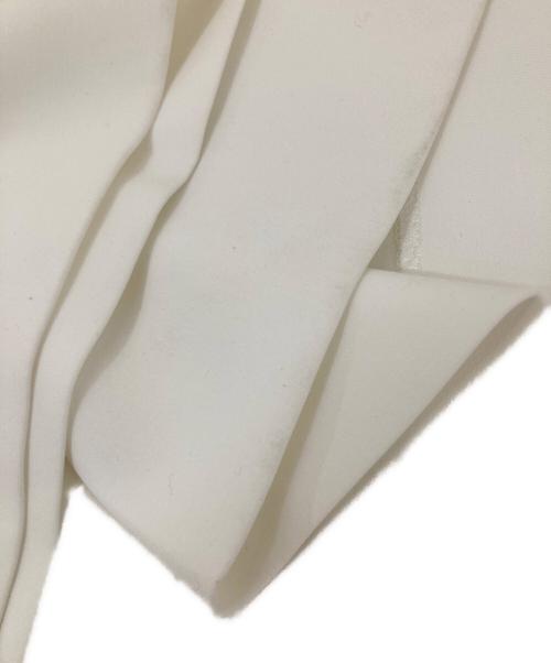 MaxMara（マックスマーラ）MaxMara (マックスマーラ) サイドアジャスター ワイドフレアパンツ ホワイト サイズ:42の古着・服飾アイテム