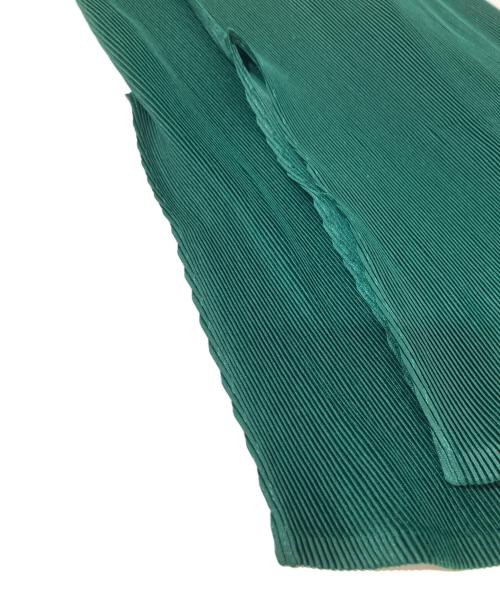 PLEATS PLEASE（プリーツプリーズ）PLEATS PLEASE (プリーツプリーズ) ノースリーブプリーツカットソー グリーン サイズ:3の古着・服飾アイテム