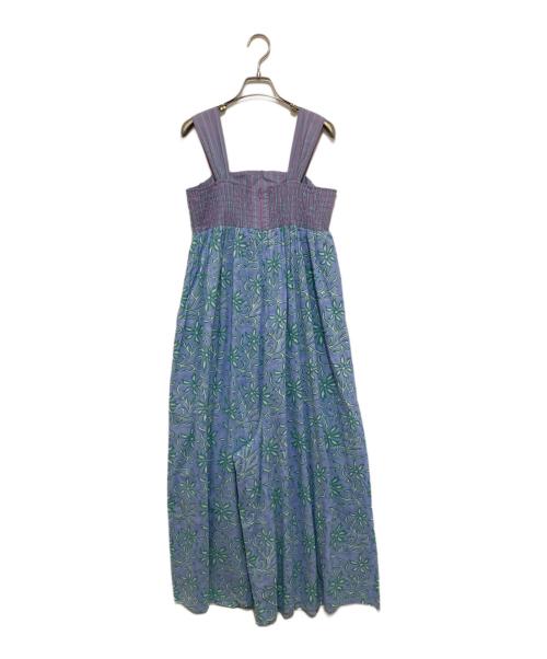 ne quittez pas（ヌキテパ）ne quittez pas (ヌキテパ) 総柄オールインワン ブルー サイズ:不明の古着・服飾アイテム