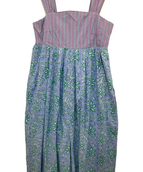 ne quittez pas（ヌキテパ）ne quittez pas (ヌキテパ) 総柄オールインワン ブルー サイズ:不明の古着・服飾アイテム