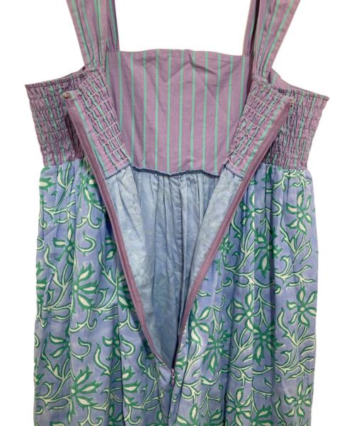 ne quittez pas（ヌキテパ）ne quittez pas (ヌキテパ) 総柄オールインワン ブルー サイズ:不明の古着・服飾アイテム