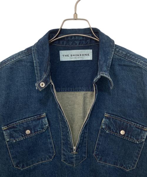 THE SHINZONE（ザ シンゾーン）THE SHINZONE (ザ シンゾーン) HALF ZIP DENIM DRESS インディゴ サイズ:36の古着・服飾アイテム