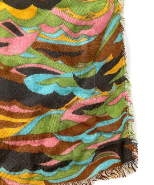 FALIERO SARTI（ファリエロサルティ）FALIERO SARTI (ファリエロサルティ) 総柄大判スカーフ ネイビーの古着・服飾アイテム