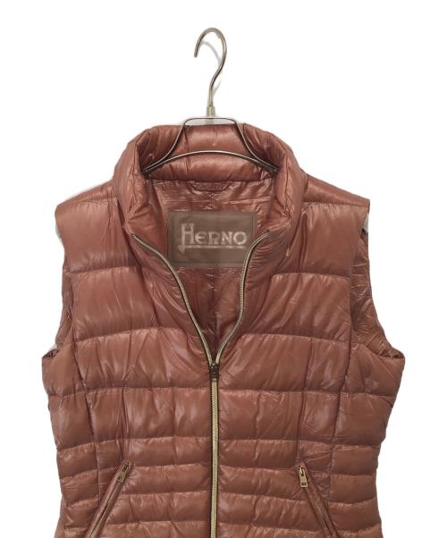 HERNO（ヘルノ）HERNO (ヘルノ)  PI0167D ダブルジップ ダウンベスト PRODUZ LAVJAP ピンク サイズ:44の古着・服飾アイテム