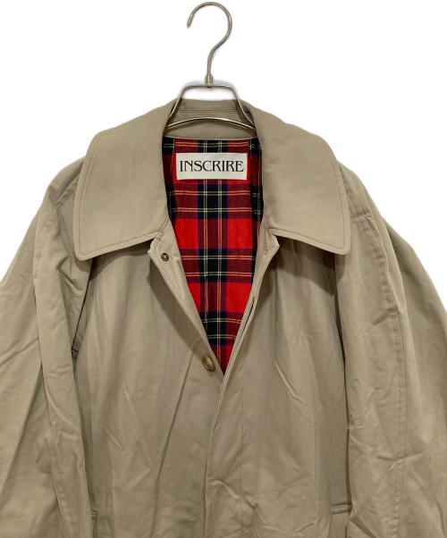 INSCRIRE（アンスクリア）INSCRIRE (アンスクリア) ステンカラーコート I24AW-CT86A ベージュ サイズ:38の古着・服飾アイテム