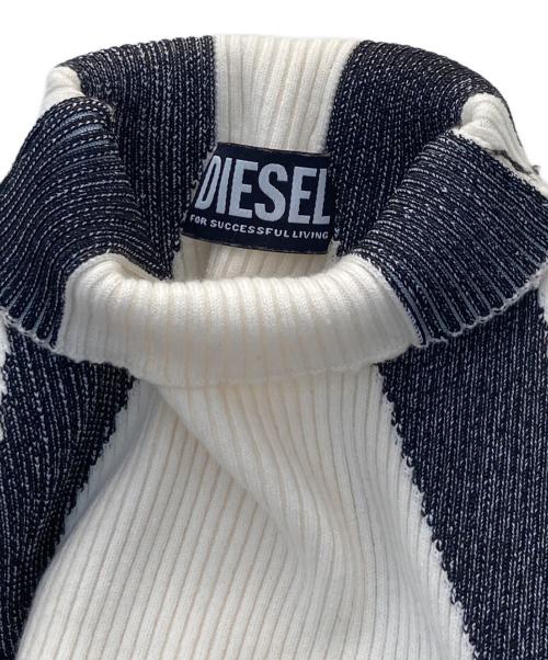 DIESEL（ディーゼル）DIESEL (ディーゼル) ハイネックニット ホワイト サイズ:Lの古着・服飾アイテム