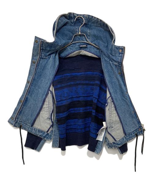 DIESEL（ディーゼル）DIESEL (ディーゼル) ニットデニムジャケット インディゴ サイズ:XSの古着・服飾アイテム