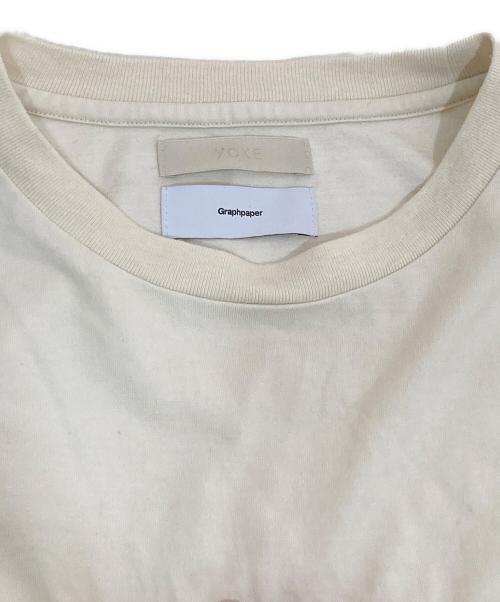 YOKE（ヨーク）YOKE (ヨーク) Graphpaper (グラフペーパー) EMBROIDERED L/S T-SHIRTS ベージュ サイズ:3の古着・服飾アイテム