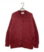 CLANEクラネ）の古着「MOHAIR LOOSE KNIT CARDIGAN」｜レッド