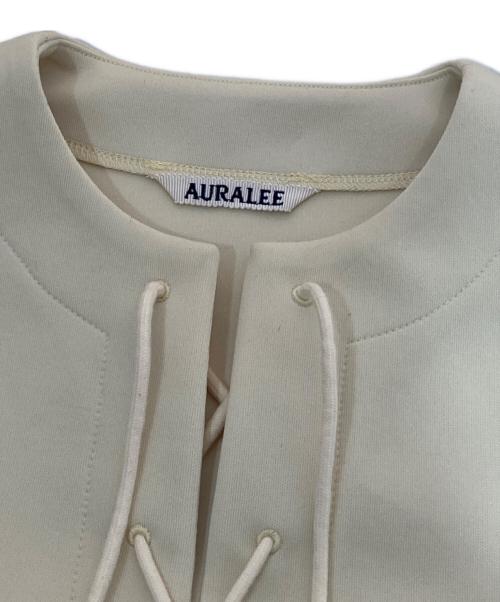 AURALEE（オーラリー）AURALEE (オーラリー) WETSUIT JERSEY LACE UP TEE ベージュ サイズ:1の古着・服飾アイテム