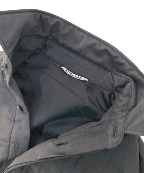 AURALEE（オーラリー）AURALEE (オーラリー) QUILTED LIGHT SILK COTTON SHIRT(キルティッドライトシルクコットンシャツ)  A23AS01SP ブラック サイズ:3の古着・服飾アイテム