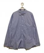ATONエイトン）の古着「GIZA BROAD WASHED SHIRT」｜ブルー